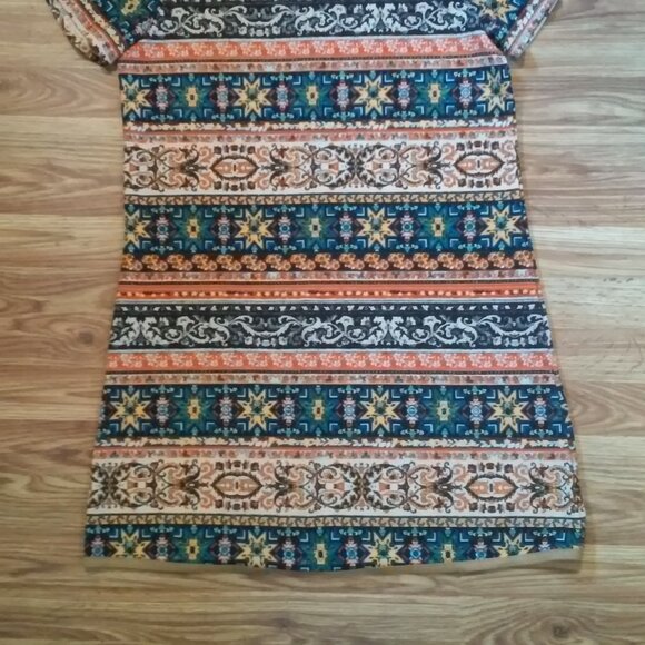 XHileration Dress Multi Color Size Reads LG but Measures 37" L 20" Across Front - Picture 2 of 4